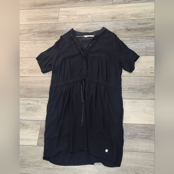 Numph Black Short Beach Coverup Sleeve Dress Size 40 Or Size 10 - Picture 13 of 14